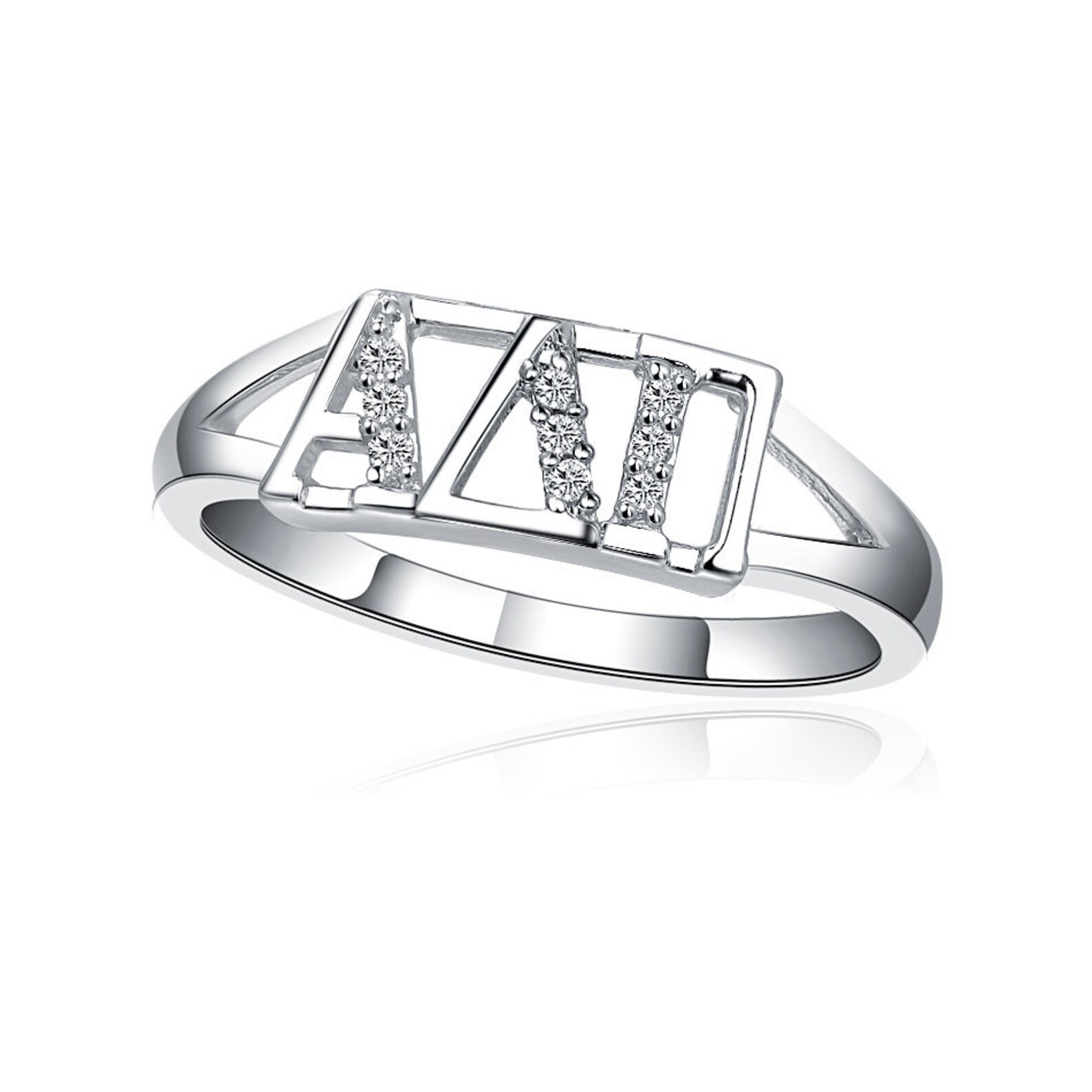 Alpha Delta Pi Ring Horizontal Sterling Silver ADPR001 Etsy
