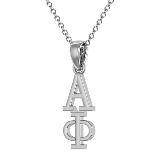 Alpha Phi Necklace Sterling Silver / Alpha Gam Necklace / Etsy
