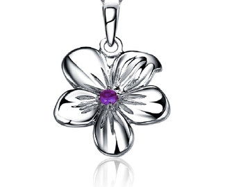 Sigma Sigma Sigma Flower Lavalier - Sterling Silver (M004)