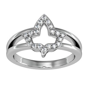 Ivy leaf design sterling silver ring (R003)