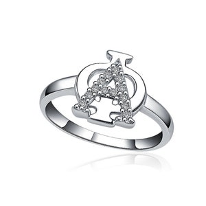 Alpha Phi Ring - Badge Design Sterling Silver(AP-R003)