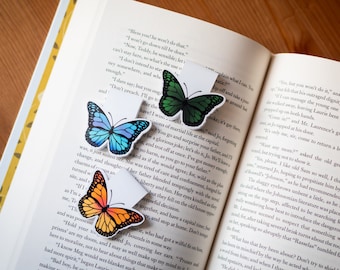 Butterfly magnetic bookmarks - book lover - bookish
