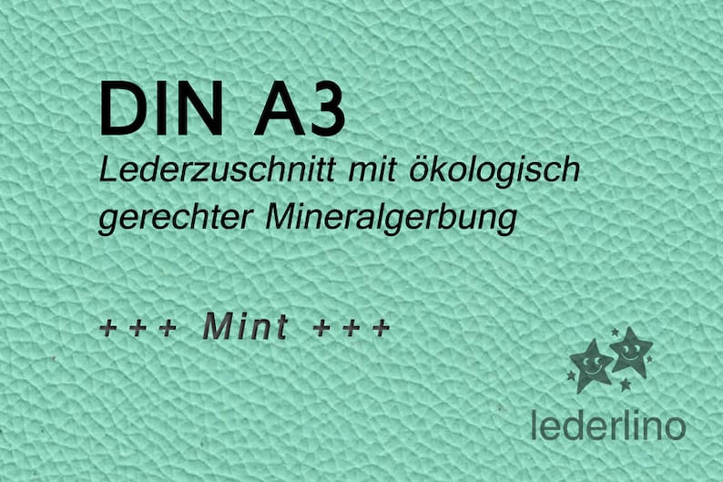Leather cutting Mint A3 Puschenleder leather image 1