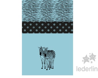 Jersey Zebra Paneel hellblau Stenzo Punkte