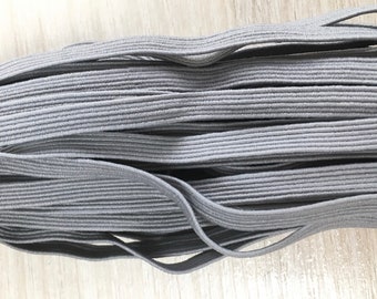 Elastic cord 6mm mouse gray 10m