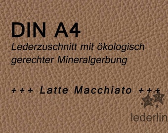 Lederzuschnitt Latte Macchiato A4 Puschenleder Ökoleder Leder
