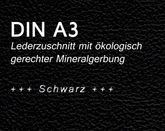 Lederzuschnitt Schwarz A3 Puschenleder Ökoleder