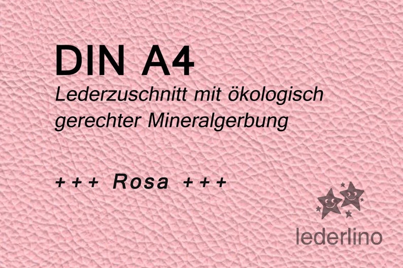 Lederzuschnitt Rosa A4 Puschenleder Ökoleder Leder Bild 1