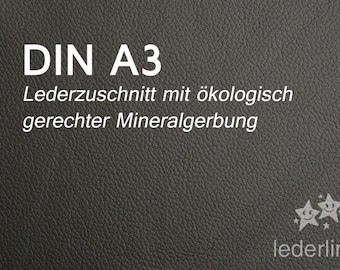 Lederzuschnitt Dunkelgrau A3