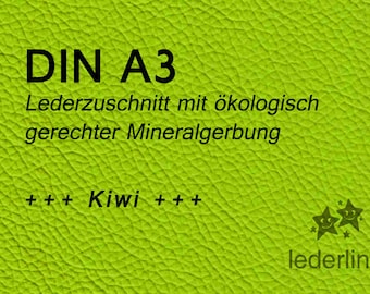 Lederzuschnitt Kiwi A3 Puschenleder Leder