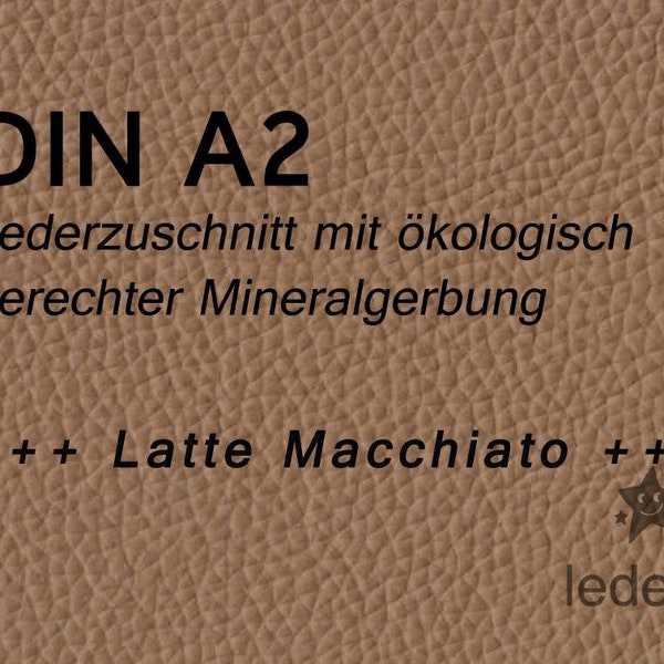 Lederzuschnitt Puschenleder Latte Macchiato A2