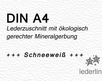 Lederzuschnitt Weiß A4 Puschenleder Leder