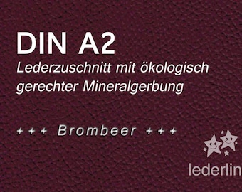Lederzuschnitt Brombeer A2