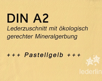 Lederzuschnitt Puschenleder Pastellgelb A2