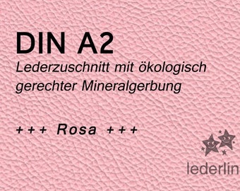 Lederzuschnitt Puschenleder Ökoleder Rosa A2