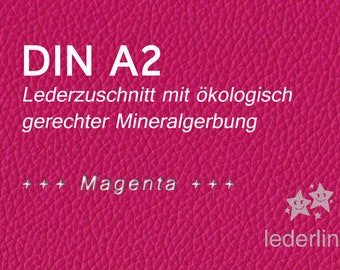 Lederzuschnitt Magenta A2 Puschenleder Ökoleder