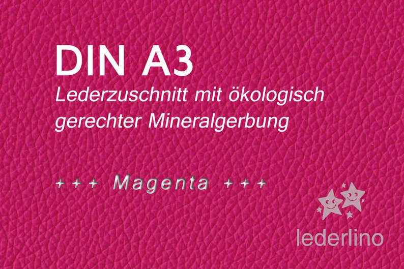 Lederzuschnitt Magenta A3 Puschenleder Ökoleder Bild 1