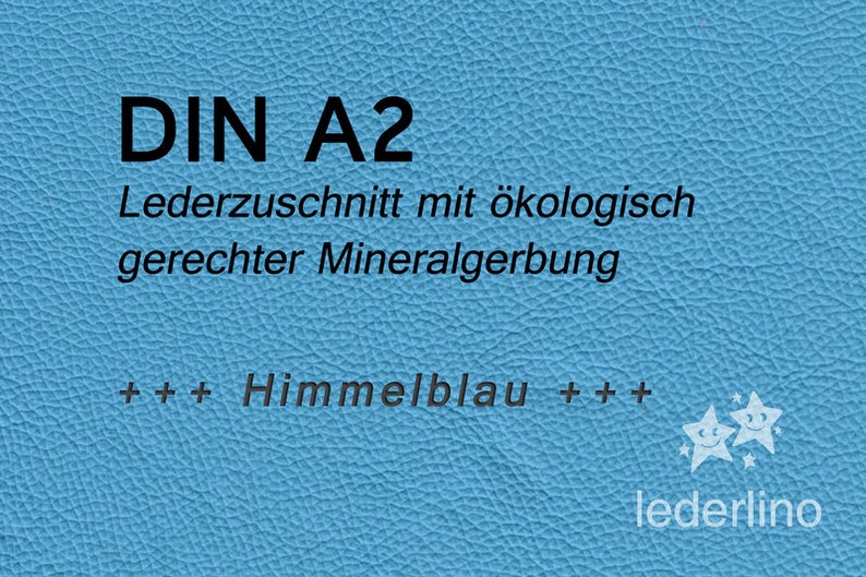 Lederzuschnitt Himmelblau A2 Puschenleder Leder Bild 1