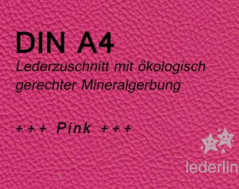 Lederzuschnitt Pink A4 Puschenleder Leder