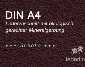 Puschenleder Schoko A4 Lederzuschnitt Leder