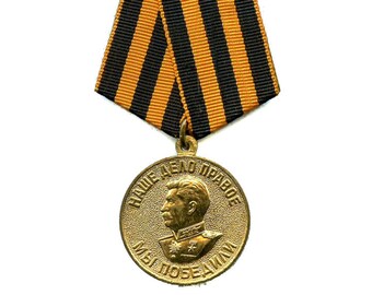 Medal Military Russia Ussr Soviet Original Silver For Battle Merit ww2 .#m04