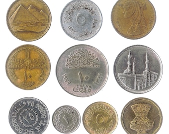 25 Piasters,Lot of 4 coins 10 2008 Egypt Египет Coin Uncirculated conditions,5