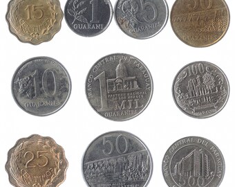 1950 1 CENTIMO /& 1996 10 GUARANIES 2 DIFFERENT COINS from PARAGUAY