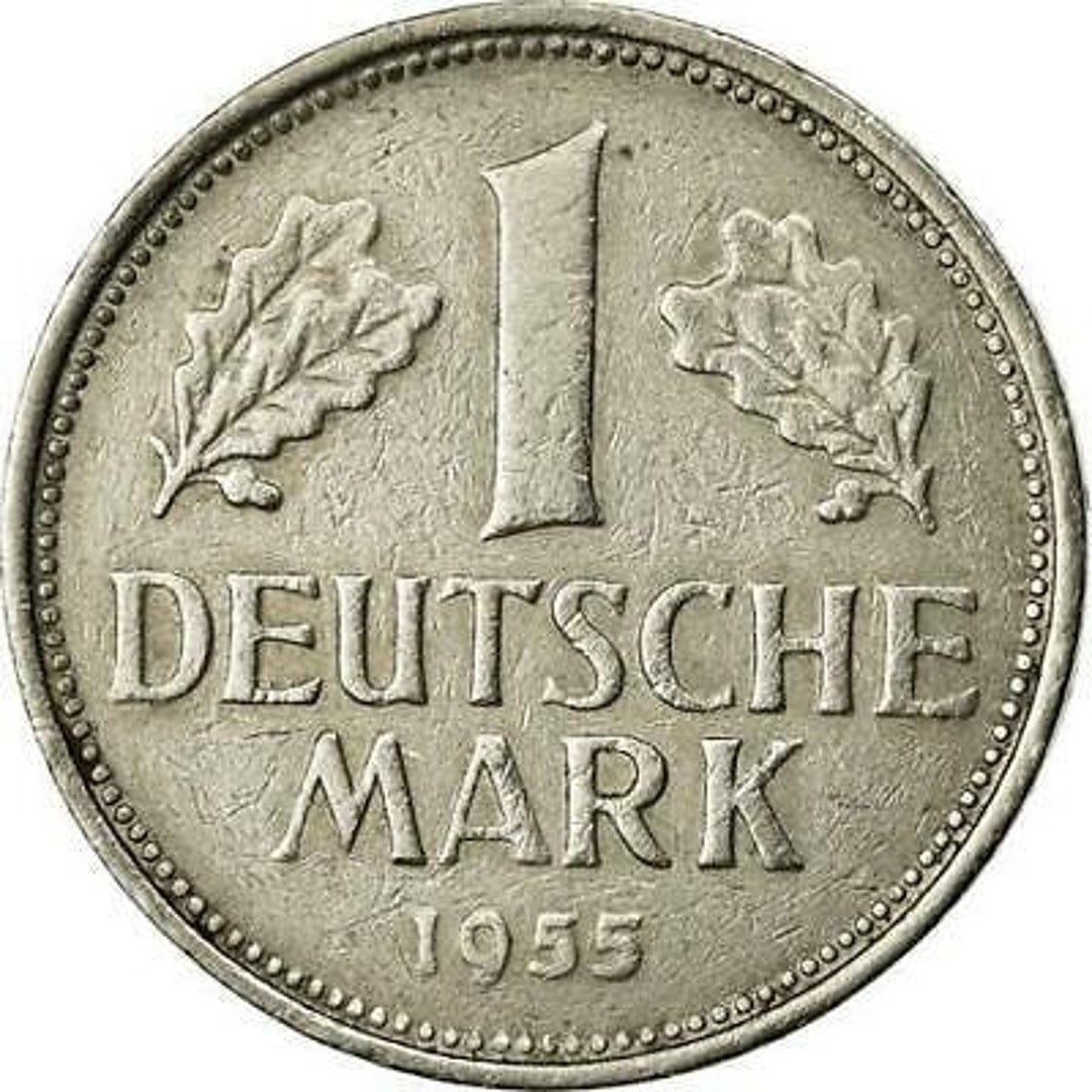 West German 1 Deutsche Mark Coin KM110 1950 2001 Etsy