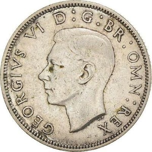 United Kingdom Coin 2 Shillings | George VI with &#39;IND:IMP&#39; | 1937 - 1946