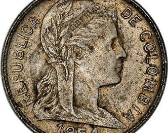 外国銀貨　コロンビア　8R銀貨　1821年Ba ＪF コロンビア 1 センターボ硬貨 | 自由 | フリギア帽 | 1952