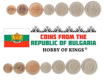 Bulgarische 7 Münzen Set 1 2 5 10 20 50 Stonki 1 Leva Völker Republik Bulgarien Sozialismus Kommunismus 1974 - 1990