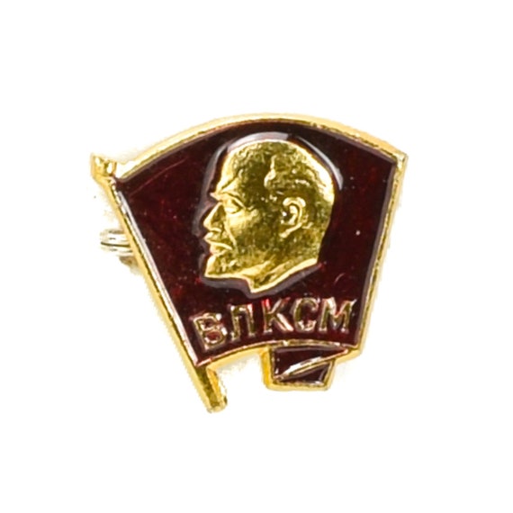 USSR Soviet Komsomol Membership Badge. Lenin Communist Youth Union Pin