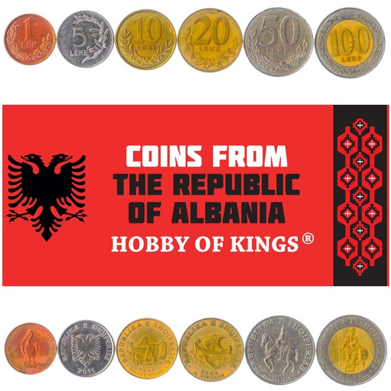 Albanian 6 Coin Set 1 5 10 20 50 100 Lekë | Teuta | Genthios | Dalmatian Pelican | Berat Castle | Liburn Ship | Albania | 1995 - 2020