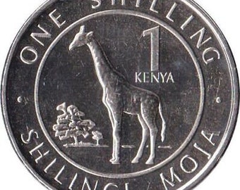 Kenya 1 Shilling Giraffe Coin KM45 2018