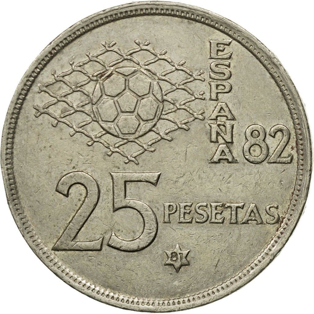 スペイン　1936年　25ペセタ　PMG 65 スペイン 25 ペセタ コイン |フアン・カルロス | 1980年 - Etsy 日本