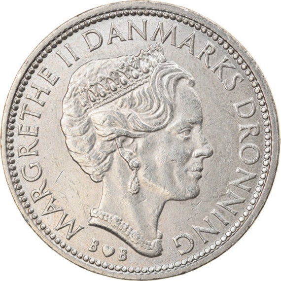 Altid undskylde vejkryds Danish Coin 10 Kroner Queen Margrethe II Rye Stalks - Etsy