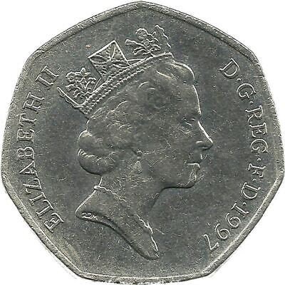1997年イギリス 50ペンス 硬貨 イギリスコイン 50ペンス硬貨 1997年 - メルカリ
