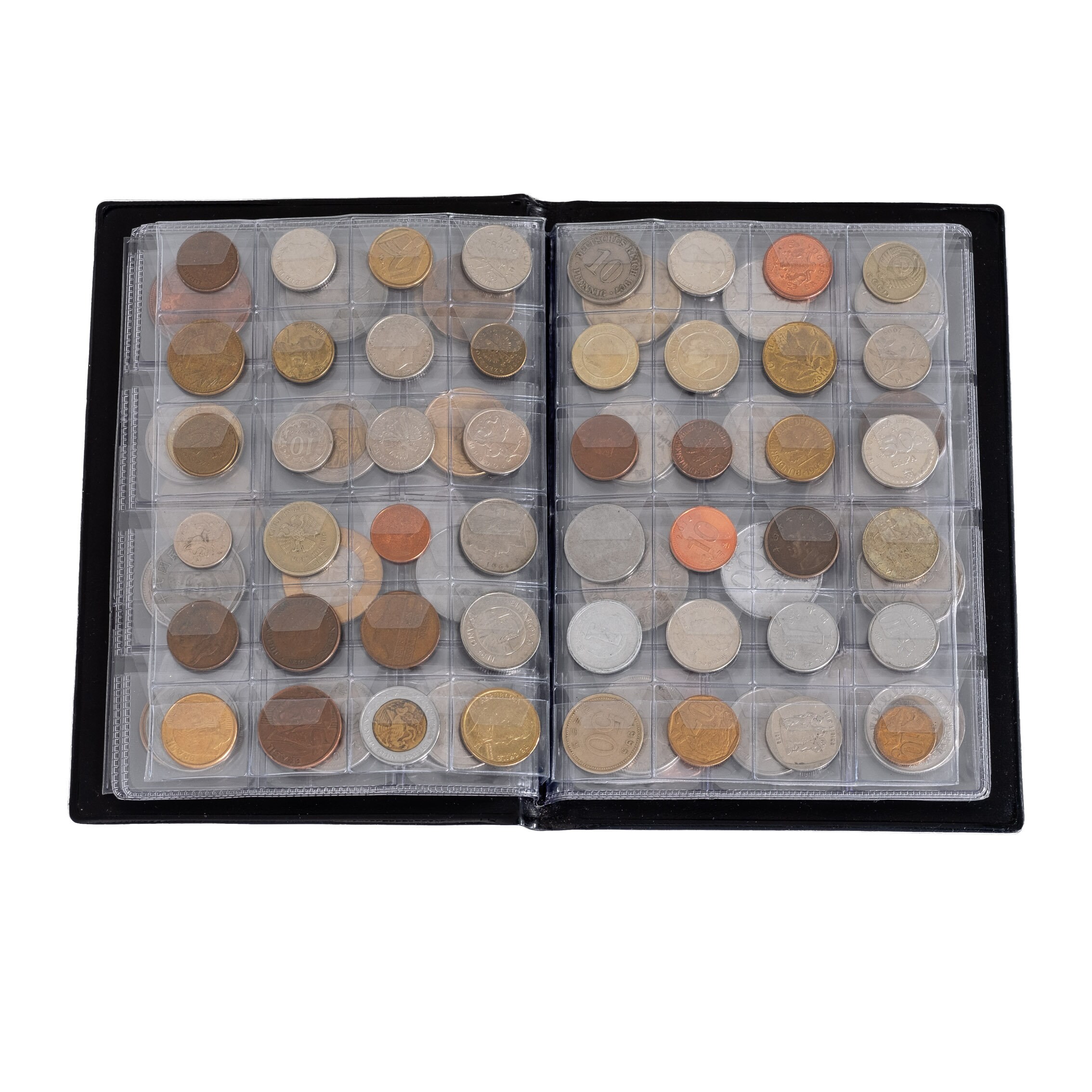  108 Coin Collection Including Currency Album, Full Numismatic  Book of Different Coins, 50 Unique Foreign Countries, Complete Coins  Collections