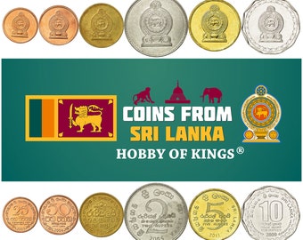 Sri Lanka Coin Set: 2005-2013, 25 Cents to 10 Rupees