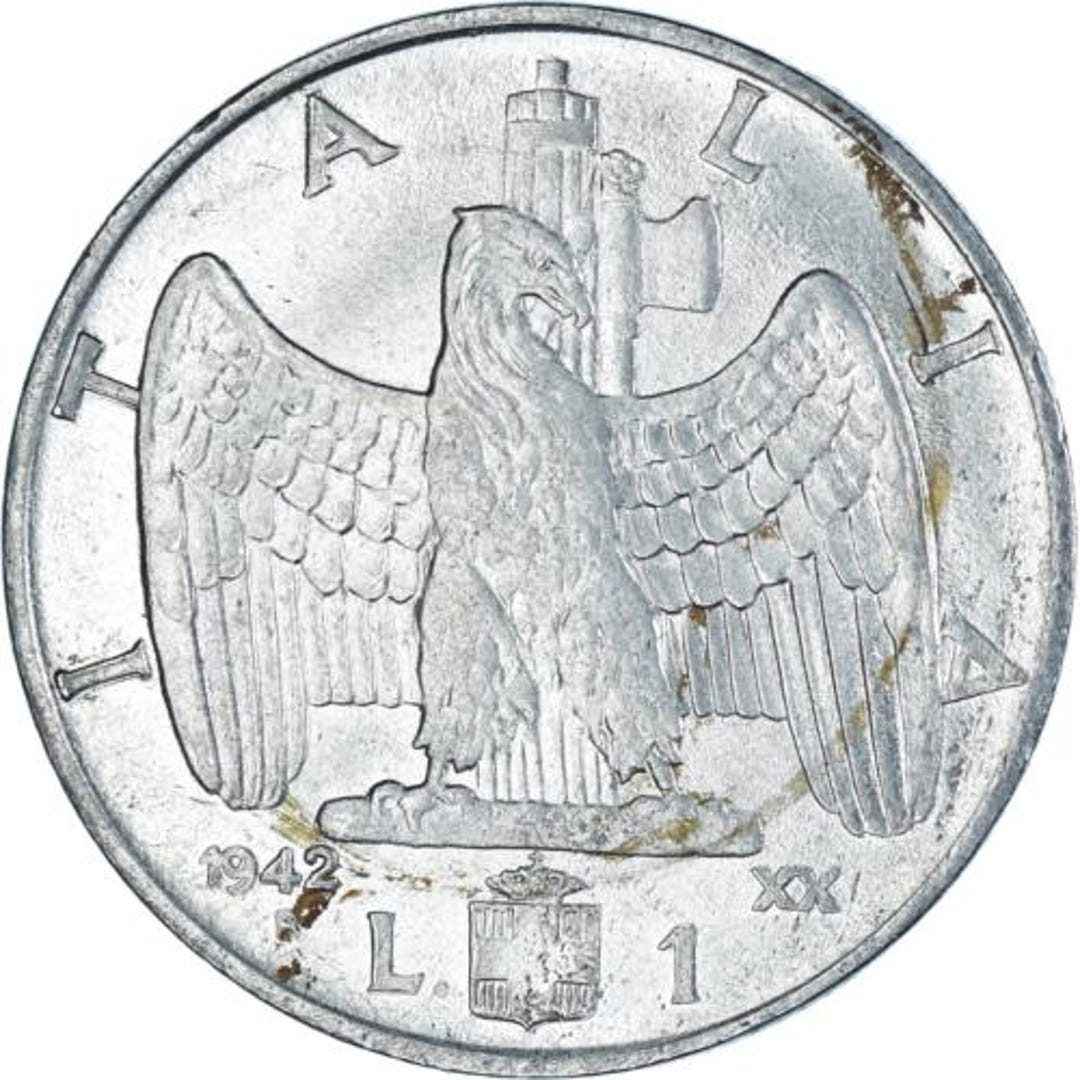 1936年イタリア 1936年 2リラ　ニッケル　エマヌエル3世 1 Lira - Victor Emmanuel III - Italy – Numista