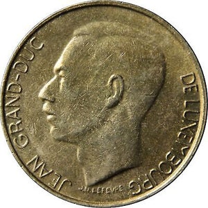 Luxembourg 5 Francs Coin | Prince Jean | 1989 - 1995