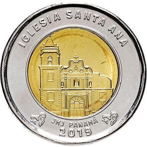 Panama 1 Balboa Coin | Santa Ana Church | 2019