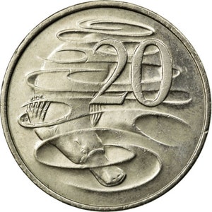 Australian Coin 20 Cents | Elizabeth II | Platypus | Australia | 1999 - 2019