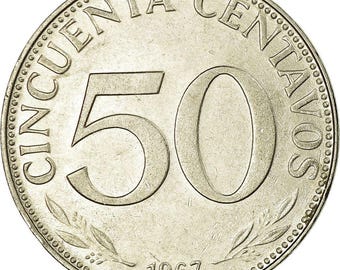1965年50センターボ　硬貨　古銭　 1965年ボリビア50センターボ硬貨 - Etsy 日本