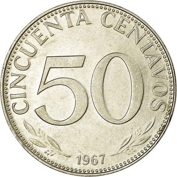ボリビア共和国 50センタボ硬貨（CENTAVOS） 1936年 MS 65 | ボリビア