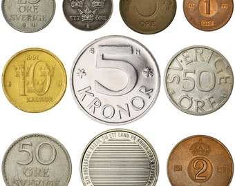 1871年スウェーデン10ore 25 ore銀貨カール15世 2枚セット 1871年スウェーデン10ore 25 ore銀貨カール15世 2枚セット