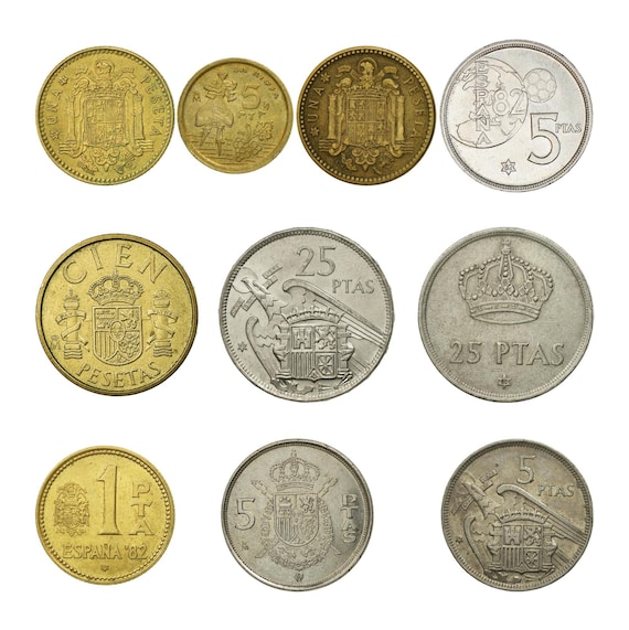 Spanish Peseta Coin Collection: 1946-1996 Foreign Money Set
