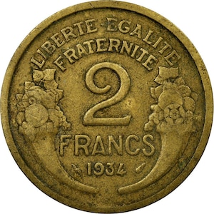 フランス硬貨 2フラン | フランス | 1931 - 1941 - Etsy 日本