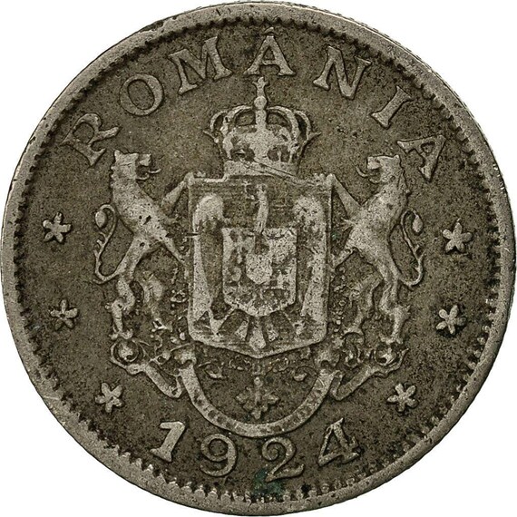 ルーマニア硬貨 1 レイ | フェルディナンド 1 世 | ルーマニア | 1924