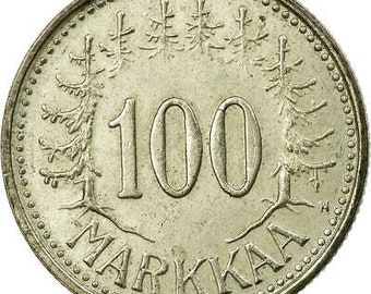 Finnland 100 Markka Münze | Silber | Suomi | Heraldischer Löwe | 1956 - 1960